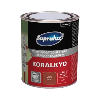 .Supralux korróziógátló alapozó vörös, fehér 0,75L