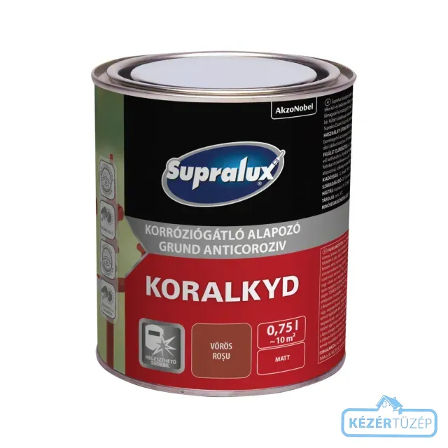 .Supralux korróziógátló alapozó vörös, fehér 0,75L