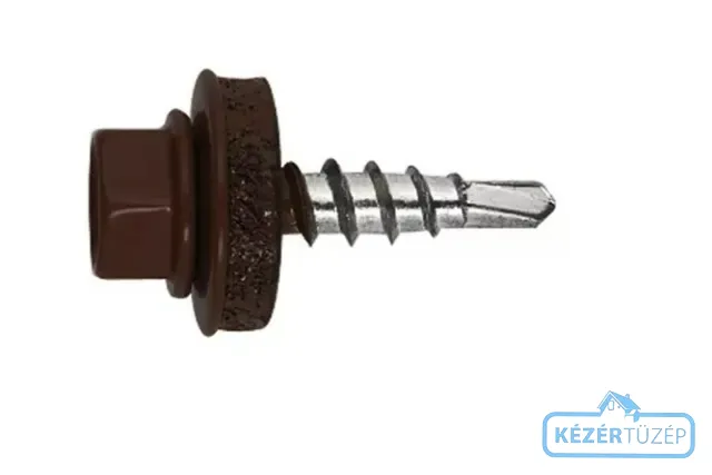 Önmetsző Lindab csavar 4,8x35 RAL8017 BARNA FA