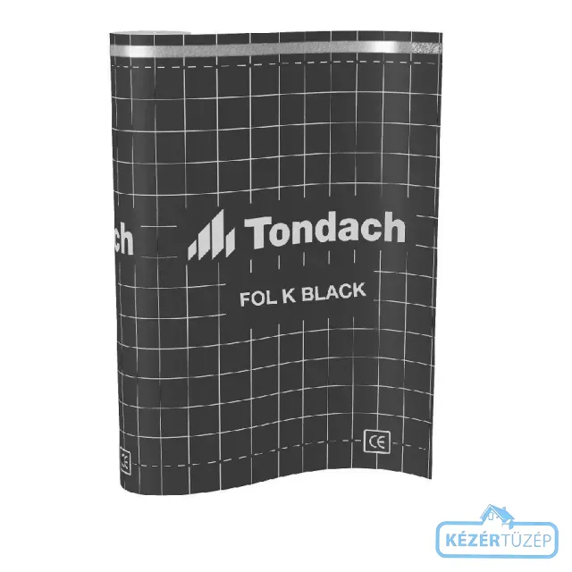 Tetőfólia FOL K BLACK páraát 145 g/m2 ragsztósávos