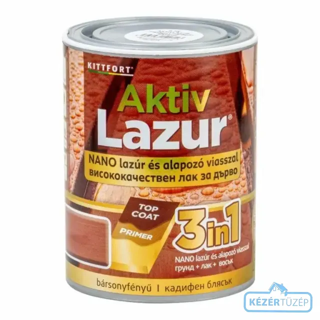 Kittfort aktívlazúr 0,75l - TRÓPUSI MAHAGÓNI
